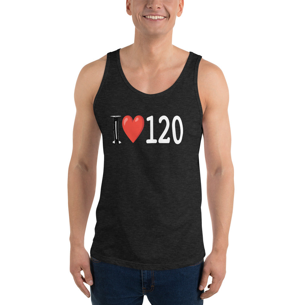 Men's I heart 120 Tank Top - with MF'ing Rock Star back