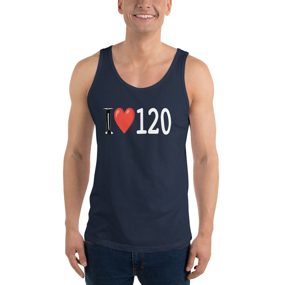 Men's I heart 120 Tank Top - with MF'ing Rock Star back