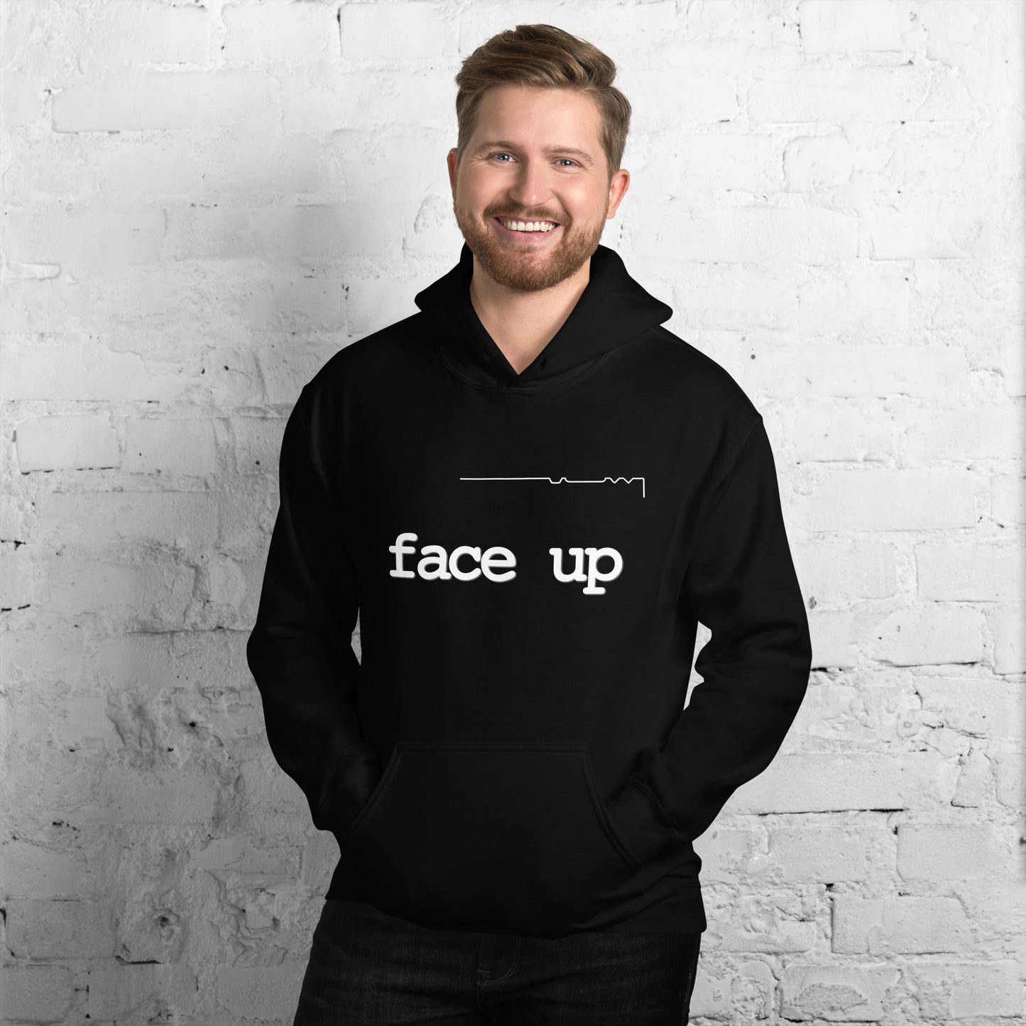 Large Format FaceUp FaceDown - hoodie