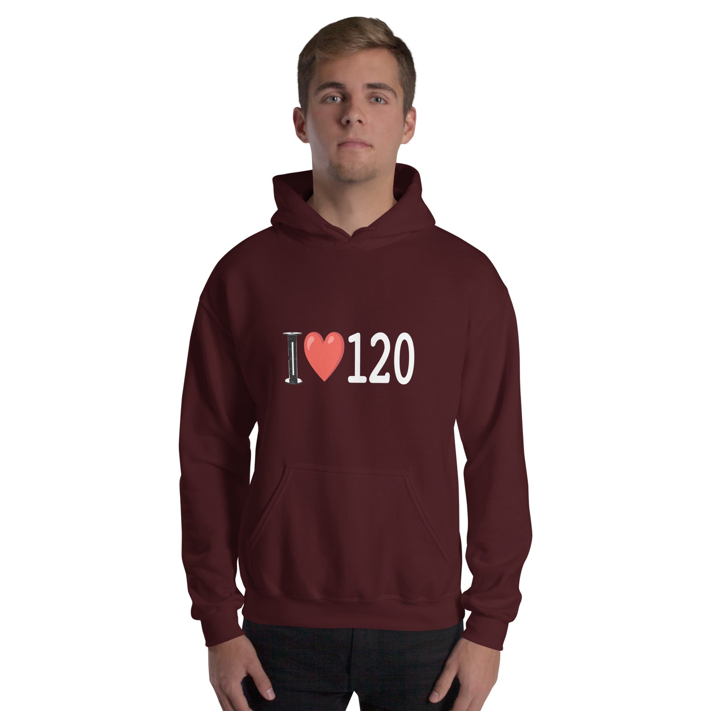 I heart 120 Rock Star Hoodie - Maroon