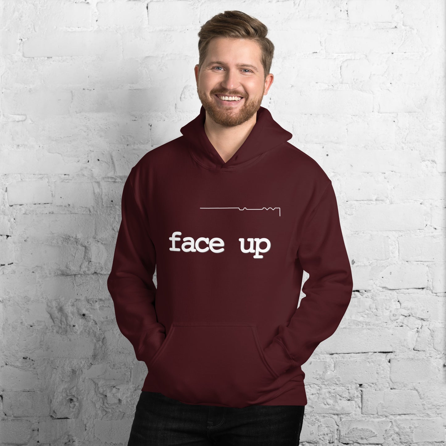 Large Format FaceUp FaceDown - hoodie