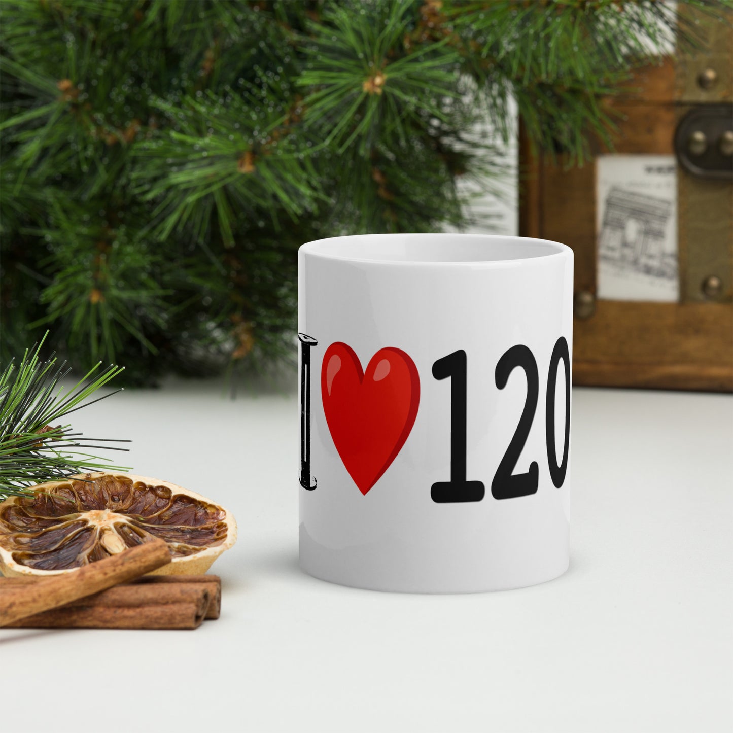 I heart 120 mug