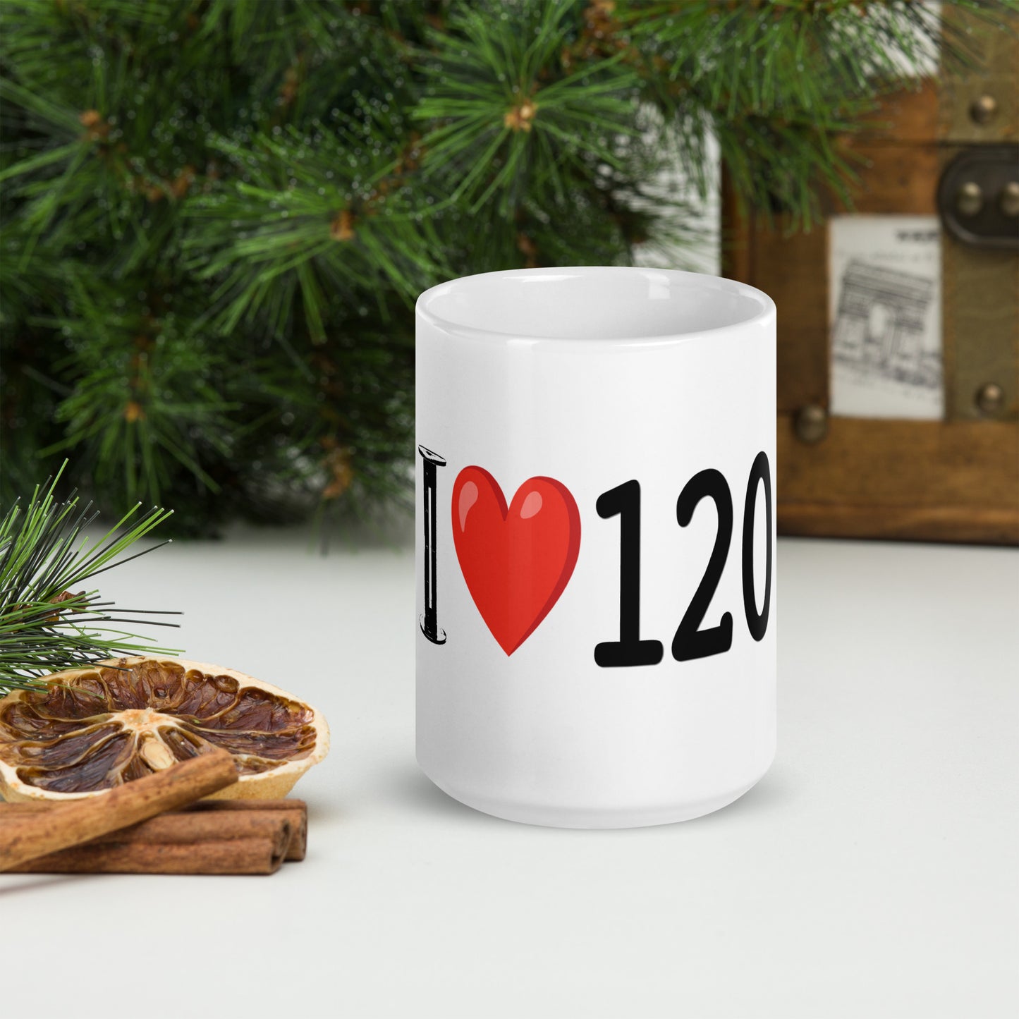 I heart 120 mug